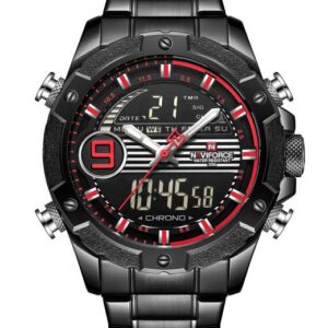 ZEGAREK MĘSKI NAVIFORCE - NF9146S (zn089b) - black/red + BOX