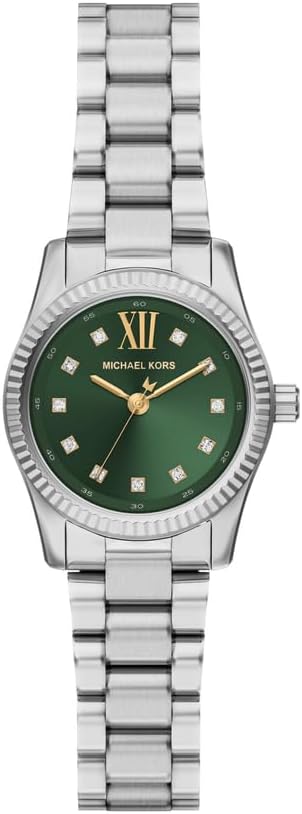 Michael Kors Lexington MK7580 damski zegarek ze stali nierdzewnej 26 mm w srebrnym odcieniu,