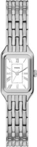 Fossil Raquel ES5469 damski zegarek ze stali nierdzewnej 18 mm w srebrnym odcieniu