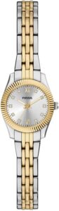 Fossil Scarlette ES5473 damski zegarek ze stali nierdzewnej 20 mm w srebrnym odcieniu