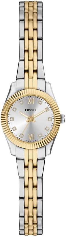 Fossil Scarlette ES5473 damski zegarek ze stali nierdzewnej 20 mm w srebrnym odcieniu