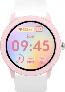 Ice-Watch - ICE smart junior 3.0 Pink White - Okrągły zegarek dla dziewczynek w kolorze różowym z silikonowym paskiem - 025248 (1,19 cala)