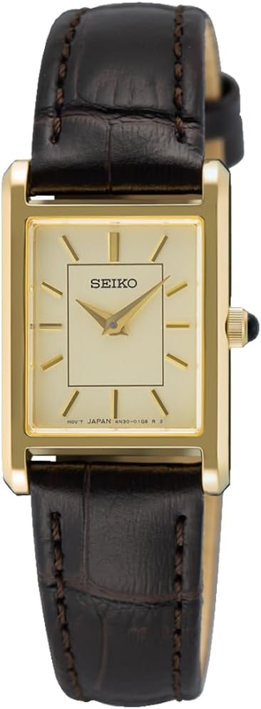 Seiko Damski zegarek analogowy ze skórzaną bransoletką SWR110P1