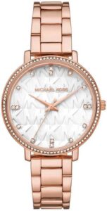 Michael Kors Damski Zegarek Pyper, kwarcowy z trójwskazówkowym mechanizmem, z paskiem ze stali nierdzewnej lub stopu metali