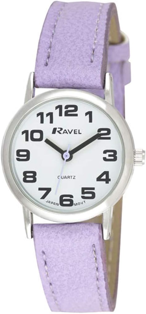 Ravel - Unisex - Zegarek na rękę z dużymi cyframi - Analogowy mechanizm kwarcowy - R0105