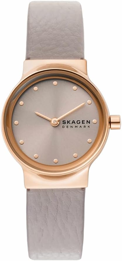 Skagen zegarek Freja Lille dla kobiet, kwarcowy mechanizm dwukierunkowy z paskiem ze stali szlachetnej lub skóry
