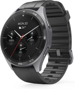 Hama Smartwatch 7010 (1,43" ekran AMOLED, GPS: GLONASS/GALILEO/BEIDOU, wodoodporność IP68/3 ATM, tętno, SpO2, fazy snu, 110 trybów sportowych, powiadomienia, Apple Health/Google Fit) czarny