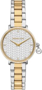 Michael Kors Pyper MK7574 damski zegarek ze stali nierdzewnej 32 mm w srebrnym odcieniu,