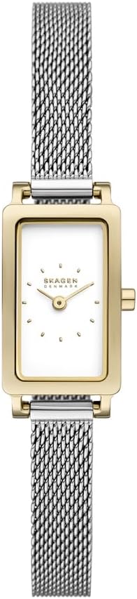 Skagen damski zegarek Hagen, kwarcowy dwukierunkowy mechanizm z paskiem ze stali szlachetnej lub skóry