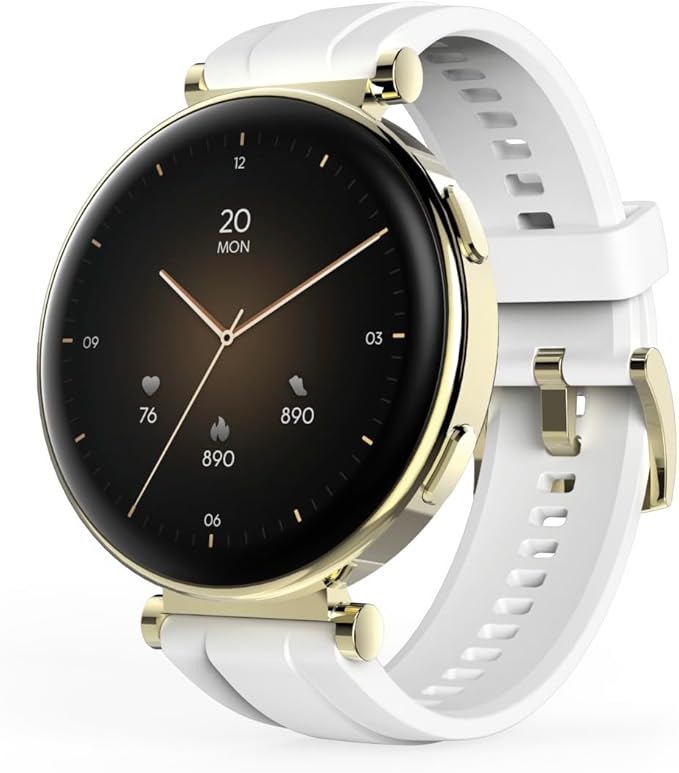 Hama Smartwatch 7000 (1,32" ekran AMOLED, wodoodporność IP68/3 ATM, połączenia głosowe, asystenci Siri/Google,VO2max, tętno, SpO2, fazy snu, 110 trybów sportowych, powiadomienia, mikrofon) złoty