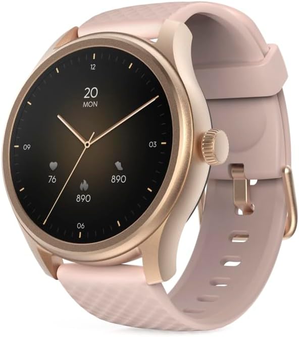 Smartwatch 5010", monitorowanie snu, okrągły, wodoszczelny, 1,38", różowy