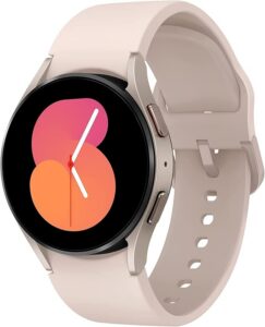 Samsung Galaxy Watch5 Inteligentny smartwatch, śledzenie zdrowia, zegarek sportowy, długotrwały akumulator, Bluetooth, 40 mm, różowe złoto, 1 rok gwarancji przedłużenia [Wyłącznie Amazon] - Wersja PL