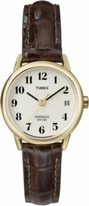 Timex Easy Reader damski 25 mm brązowy skórzany pasek zegarek
