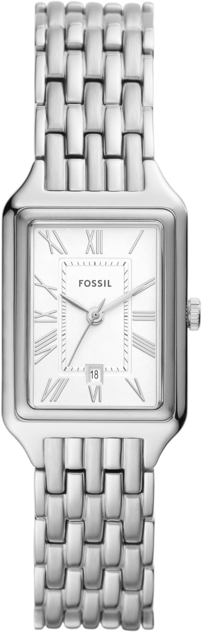Fossil Damski zegarek kwarcowy Raquel ze stali nierdzewnej z trzema rękami