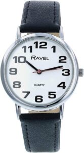 Ravel - Unisex - Zegarek na rękę z dużymi cyframi - Analogowy mechanizm kwarcowy - R0105