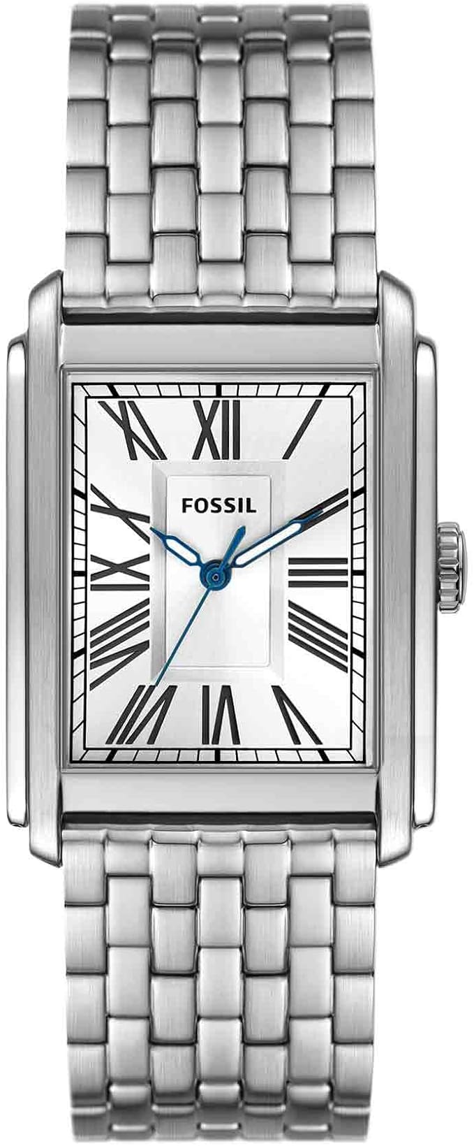Fossil Racquel damski prostokątny zegarek kwarcowy ze stali nierdzewnej lub skóry