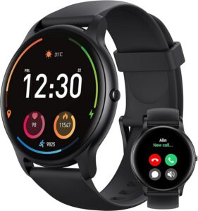 Parsonver Inteligentny zegarek dla mężczyzn i kobiet z połączeniami Bluetooth, sportowy zegarek ze 100+ sportami, wodoodporność IP68, monitorowanie snu, tętno, krokomierz, smartwatch do systemu