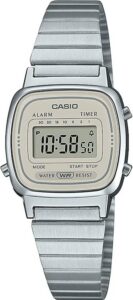 Casio Kobiety Vintage Zegarek, Srebrny