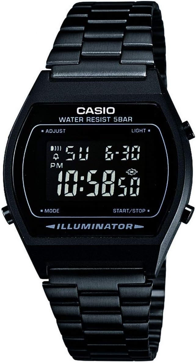 Casio Retro zegarek cyfrowy B640WB z bransoletką ze stali szlachetnej