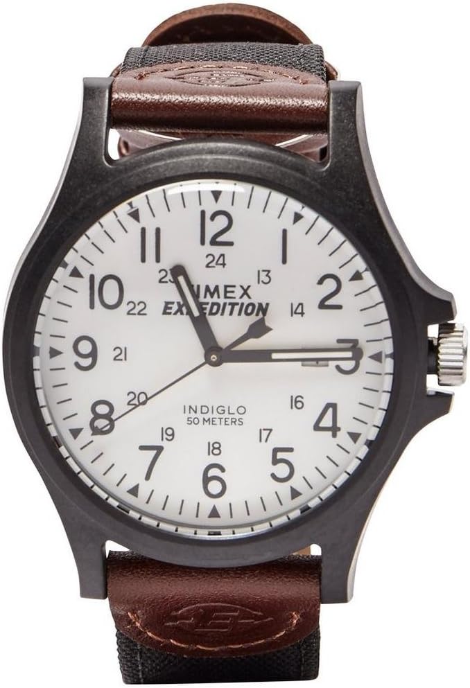 Timex TW4B08200 Mężczyźni wyprawa brązowy tkaniny Pasek zegarka