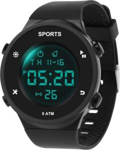 OFFCUP Męski zegarek cyfrowy, męski wodoodporny zegarek sportowy 5ATM, plastikowy pasek, męskie zegarki z podświetleniem EL, stoper, odporny na wstrząsy data, zegarki na rękę dla mężczyzn, chłopców