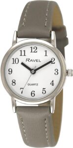Ravel - Damski Zegarek w Pastelowych Kolorach na co dzień w Srebrnym Tonie - R0137