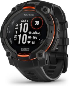 Instinct 3 GPS 45mm Smartwatch, Solar, Black
