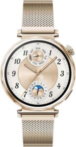 HUAWEI WATCH GT 5 41 mm Smartwatch, ostre krawędzie, zupełnie nowe sporty biegowe i rowerowe, śledzenie zdrowia, żywotność baterii do 7 dni, kompatybilny z iOS i Android, złoty