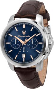 Maserati Męski zegarek Coll. Successo edycja limitowana, chronograf, kwarcowy-R8871621019, br?zowy, 44mm, pasek
