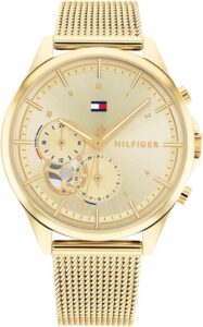 Tommy Hilfiger Analogowy wielofunkcyjny zegarek kwarcowy dla kobiet z bransoletą ze stali nierdzewnej