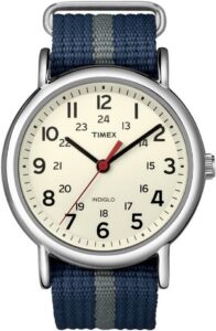 Timex Unisex specjalny weekendowy zegarek kwarcowy z analogowym wyświetlaczem i nylonowym paskiem