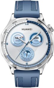 HUAWEI WATCH GT 5 46 mm Smartwatch, ostre krawędzie, zupełnie nowe sporty biegowe i rowerowe, śledzenie zdrowia, żywotność baterii do 14 dni, kompatybilny z iOS i Android, niebieski