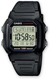 Casio Unisex zegarek na rękę Vintage Digital kwarcowy żywica W-800H-1A, czarny/czarny, Einheitsgröße, taśma