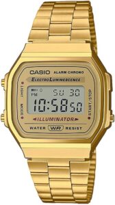Casio Unisex cyfrowy zegarek kwarcowy dla dorosłych z bransoletką ze stali nierdzewnej
