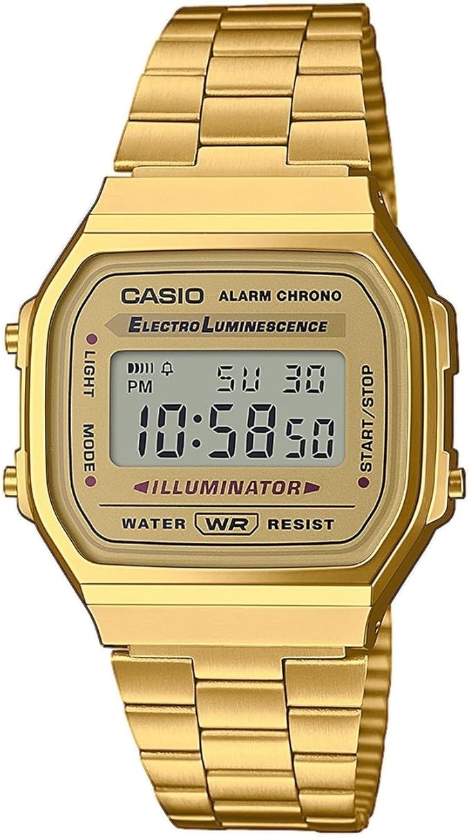 Casio Unisex cyfrowy zegarek kwarcowy dla dorosłych z bransoletką ze stali nierdzewnej