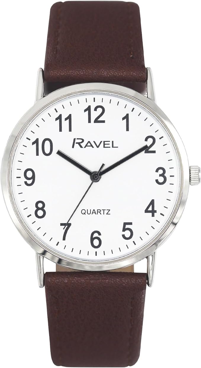 Ravel - Klasyczny zegarek unisex na co dzień z nowoczesnymi numerami - Analogowy kwarc - R0129