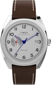 Timex Automatyczny męski zegarek multi-dial ze skórzaną bransoletką Marlin Sub-Dial