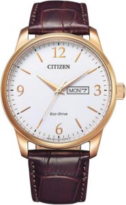 Citizen Męski zegarek analogowy Eco-Drive Watch, biały, Rozmiar uniwersalny, Pasek