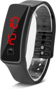 Naroote Zegarek cyfrowy LED dla kobiet, silikonowy pasek sportowy zegarek cyfrowy 12-godzinna tarcza elektroniczny zegarek na rękę zegarek dla mężczyzn kobiet nastolatków studentów