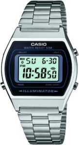 Casio Retro Unisex cyfrowy zegarek B640WB z bransoletką ze stali nierdzewnej