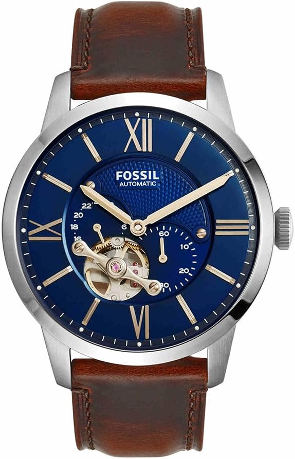 Fossil Townsman Zegarek męski, mechaniczny mechanizm automatyczny z paskiem ze stali nierdzewnej lub skóry