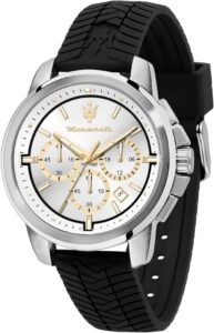 Maserati Zegarek męski, chronograf, analogowy, koperta 44 mm, limitowana edycja SUKCES - R8871621041, czarne, 44, pasek