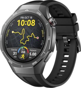 HUAWEI WATCH GT 5 Pro 46 mm smartwatch dla mężczyzn, stop tytanu, zegarek golfowy, śledzenie stanu zdrowia, monitorowanie EKG, czas pracy baterii do 14 dni, GPS, połączenie Bluetooth, kompatybilny z