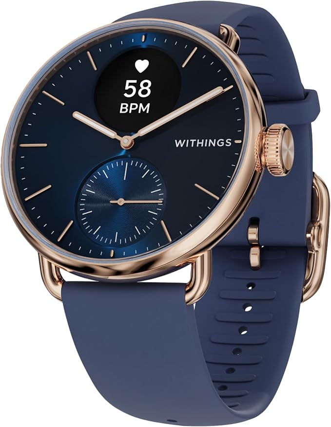 Withings ScanWatch 2, Hybrydowy smartwatch Heart Health dla mężczyzn i kobiet, EKG, SPO2, monitorowanie temperatury, sen, zdrowie układu oddechowego, monitorowanie cyklu, 35-dniowa żywotność baterii