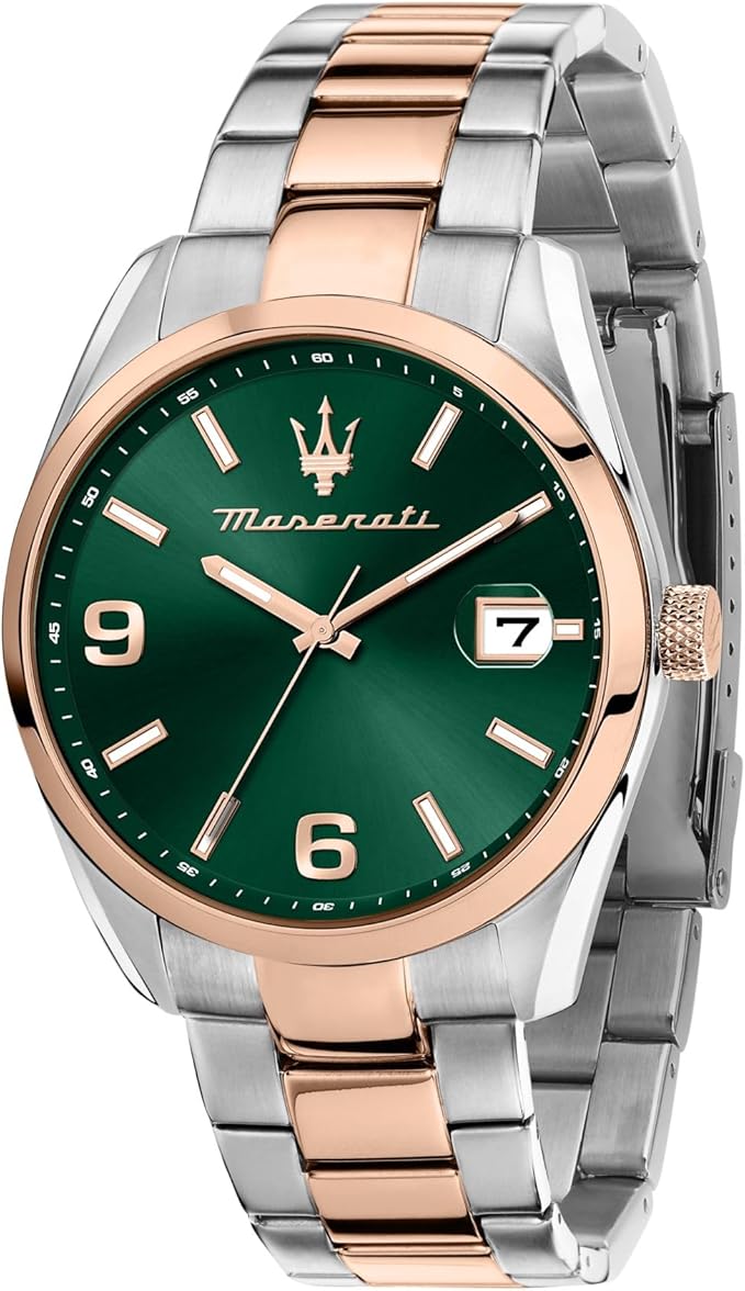 Maserati Limited Edition męski zegarek, czas, data, analogowy, stalowy pasek, kolekcja atrakcji - R8853151020, Wielokolorowy, 43.00, bransoletka