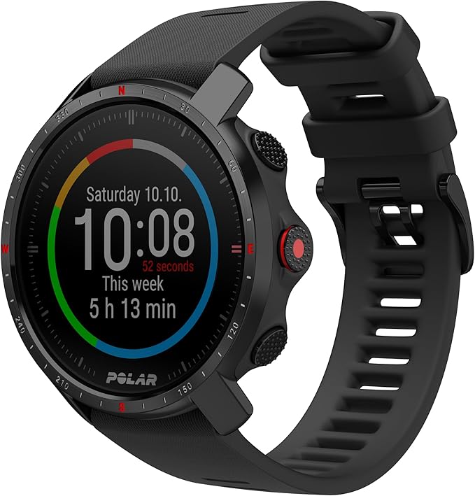 Polar Grit X Pro - Zegarek Sportowy Outdoor z GPS - Wytrzymałość na Militarnym Poziomie, Szafirowe Szkło, Pomiar Tętna z Nadgarstka, Długi Czas Pracy na Baterii, Nawigacja.