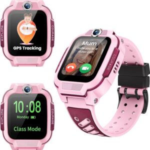 imoo Z3 dziecięcy smartwatch 4G, GPS w czasie rzeczywistym, połączenia wideo i głosowe, ekran 1.5″ HD, pamięć 8GB, wodoodporny IP68, tryb szkolny, przycisk SOS, kontrola rodzicielska (Różowy, Z3)