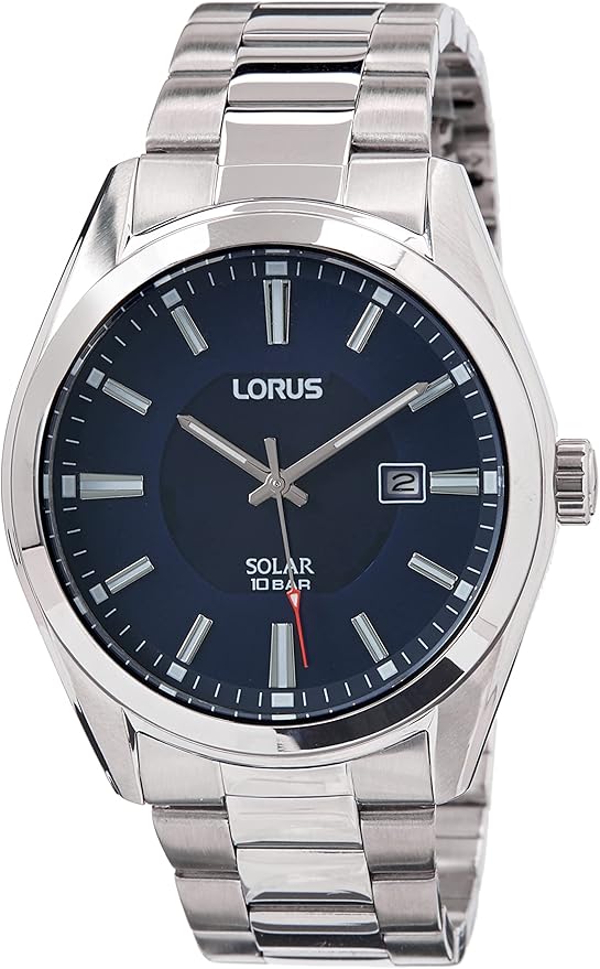 Lorus analogowy męski zegarek na rękę Solar 32025152, wielokolorowa, Einheitsgröße, bransoletka