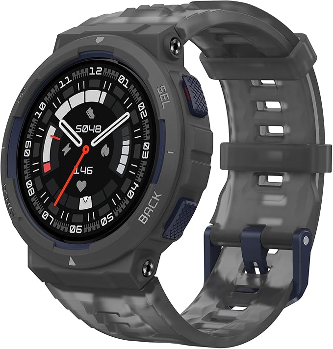 Amazfit Uniseks Active Edge W2212EU2N Smartwatch, Midnight Pulse, 1,75"