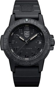 Luminox skórzany tył żółw morski 100 m wodoodporny analogowy zegarek kwarcowy